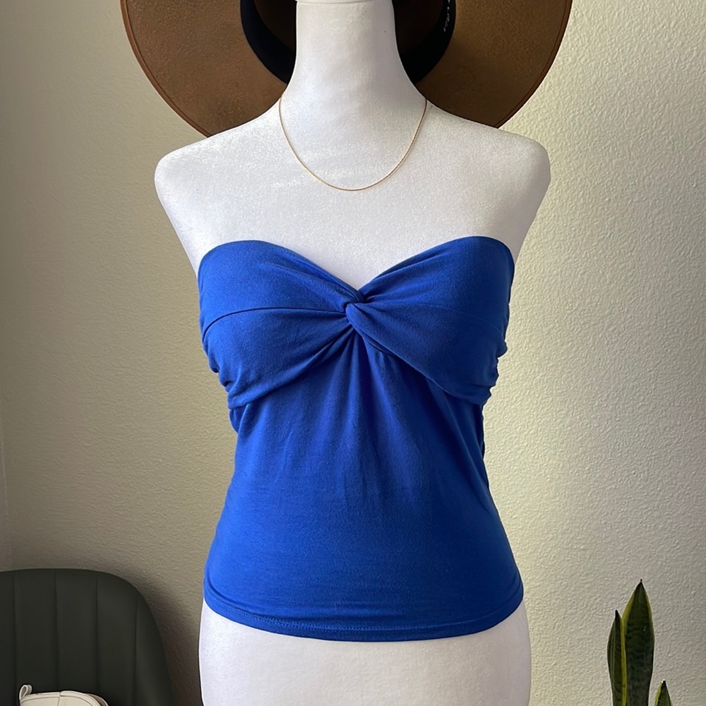 Essential Cobalt Blue Basic Summer Tube Top - Picture 5 of 11